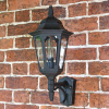 'The Hawnby' Bottom Fix Black Wall Lantern 