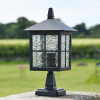 Traditional Black Squared Pillar Light