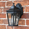 Black Georgian Garden Wall Lantern and Bracket