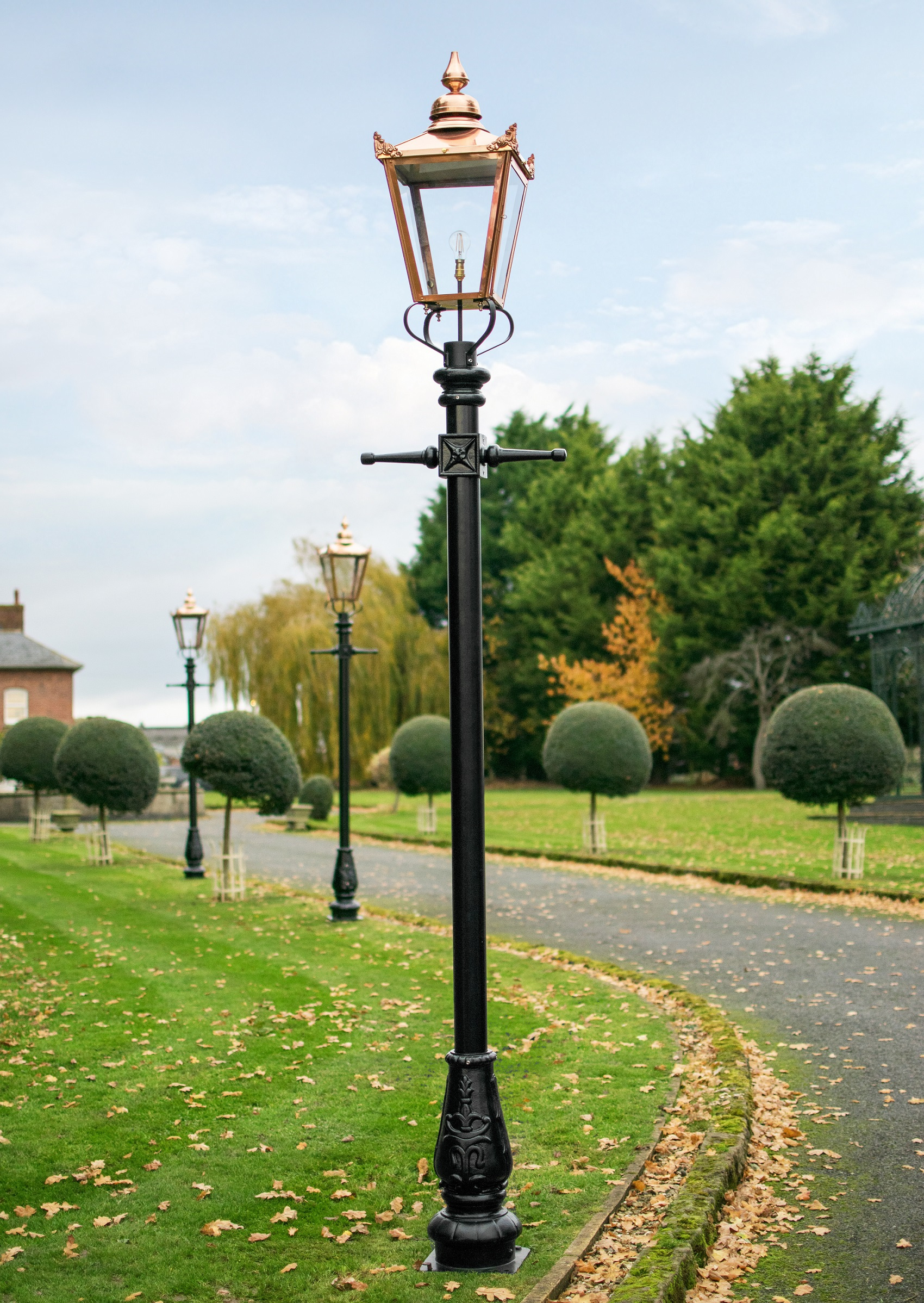 Copper Victorian Garden Lamp Post 3.25m