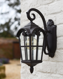 'Victoria' Bronze Traditional Top Fix Outdoor Wall Lantern