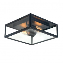 'Reine' Modern Steel Flush Flat Ceiling Light - 14cm x 31cm