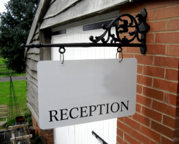 Traditional pub hanging sign