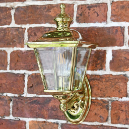 Polished Brass Four Sided Wall Lantern