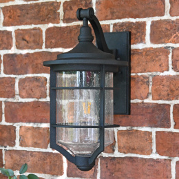 Antique Black Marine Style Wall Lantern