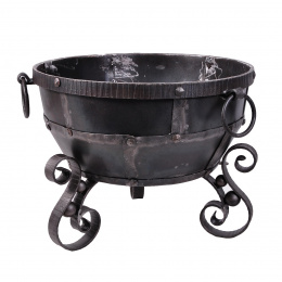 72cm Diameter Ornate Scroll Wrought Iron Kadai Fire Pit